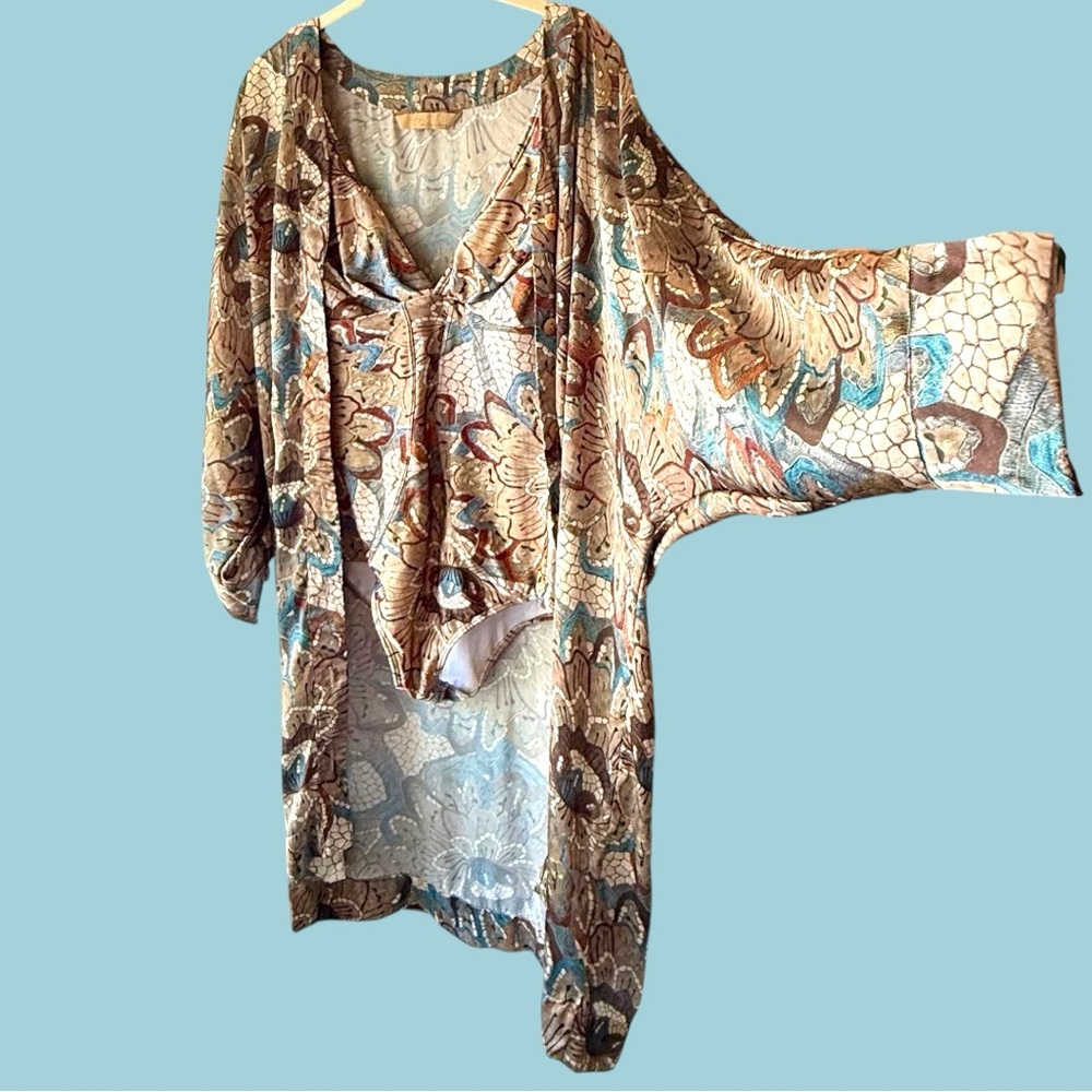 Set of two: Agua de Coco Swimsuit & Matching Cover-Up Set- Perfect for Summer!